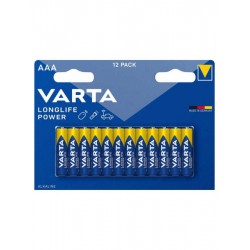 Varta Longlife Power AAA İnce Alkalin Pil 12'li Paket (Blister) Varta Longlife Power AAA İnce Alkalin Pil 12'li Paket (Blister)