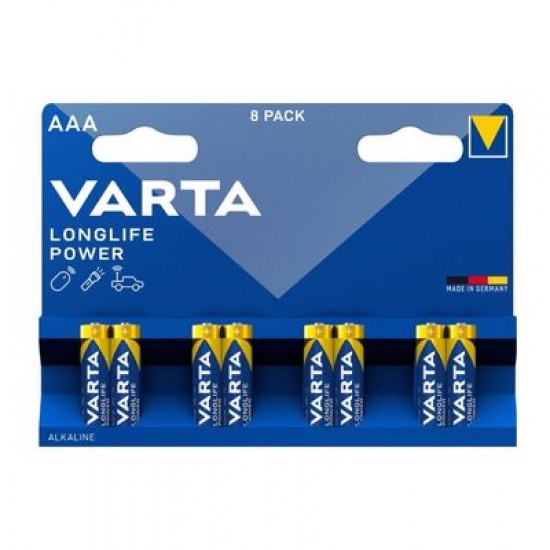Varta Longlife Power Alkalin AAA 8'li İnce Kalem Pil