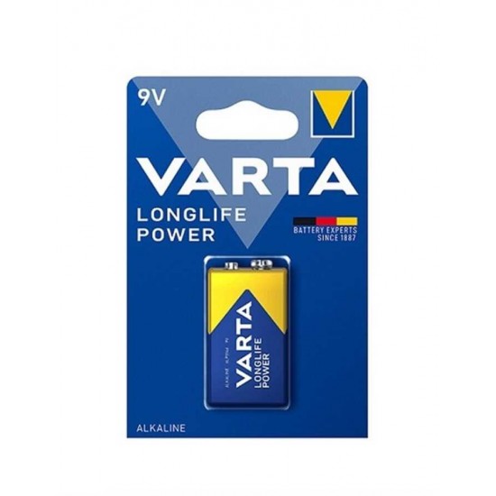 Varta 6LR61 Longlife Power Alkalin 9V Pil Tekli Paket (Blister)