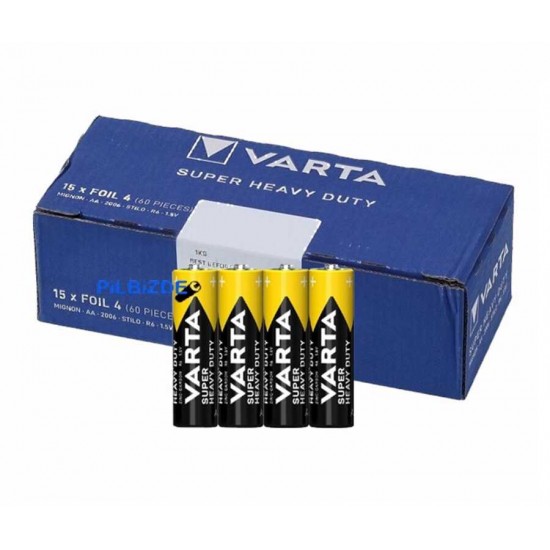 Varta 2006 Superlife / Super Heavy Duty Çinko Karbon AA 60'lı Kutu (4'lü Shrink x 15 Adet) Varta 2006 Superlife / Super Heavy Duty Çinko Karbon AA 60'lı Kutu (4'lü Shrink x 15 Adet)