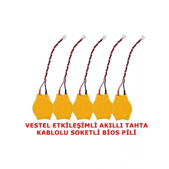 Vestel Etkileşimli Akıllı Tahta Kablolu Soketli Bios Pili 5 Adet Vestel Etkileşimli Akıllı Tahta Kablolu Soketli Bios Pili 5 Adet
