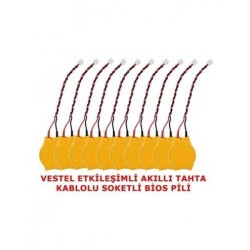 Vestel Faz 1-2 Akıllı Tahta CR2032 Kablolu Soketli Bios Pili 10'lu