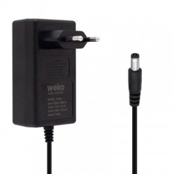 Weko 12 Volt - 1 Amper 5.5*2.5 Uçlu Plastik Işıklı Kasa Priz Tip Adaptör Weko 12 Volt - 1 Amper 5.5*2.5 Uçlu Plastik Işıklı Kasa Priz Tip Adaptör