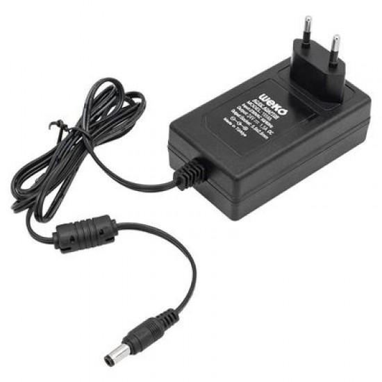 Weko 24 Volt 1.5 Amper 36 Watt Plastik Kasa Priz Tipi Adaptör (5.5x2.5 Uçlu) Weko 24 Volt 1.5 Amper 36 Watt Plastik Kasa Priz Tipi Adaptör (5.5x2.5 Uçlu)
