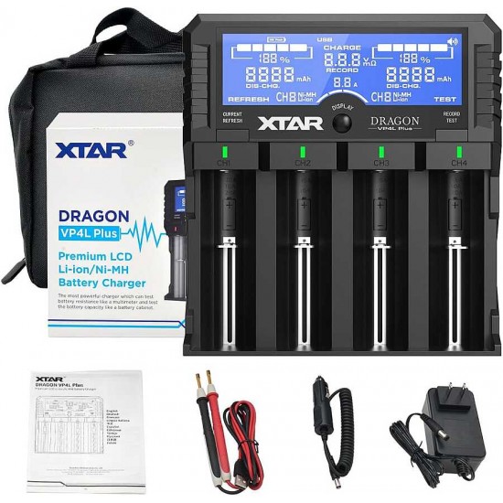 XTAR Dragon VP4 Plus Pil Şarj Aleti | Li-Ion & Ni-MH Akıllı Şarj Cihazı