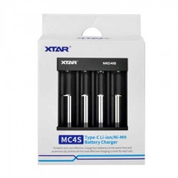 XTAR MC4S Pil Şarj Aleti 4 Slot 18650 21700 Li-ion Akıllı Hızlı Şarj Cihazı USB-C