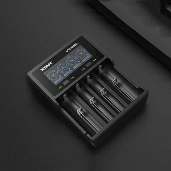 XTAR VC4SL LCD Ekranlı Pil Şarj Aleti 4'lü 18650 21700 Li-ion Ni-MH Akıllı Hızlı Şarj