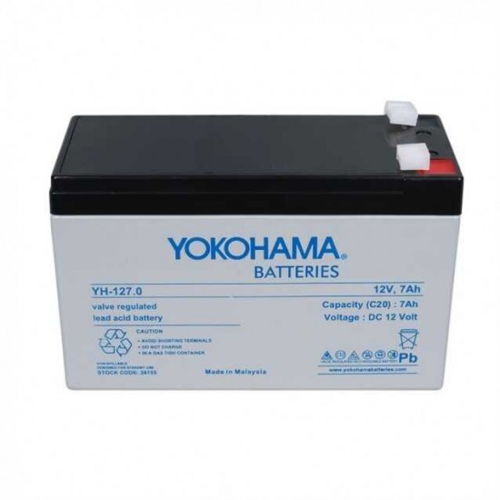 Yokohama YH-127.0 12 Volt 7 Amper Akü