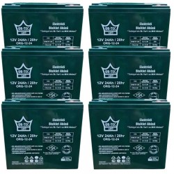 12V 24AH Elektrikli Motosiklet Aküsü 6' lı Set 12V 24AH Elektrikli Motosiklet Aküsü 6' lı Set