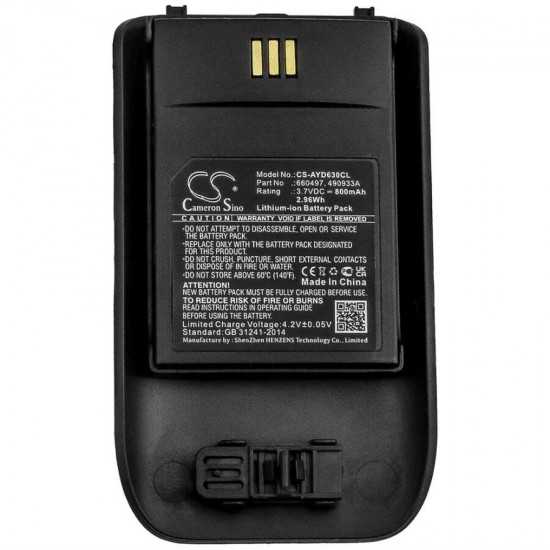 16554 Ascom D63, Ascom Dect 3735, Ascom Dh7, Mitel 5614 Dect Telefon için CS Marka Batarya