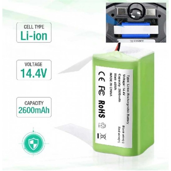16558 Tesvor T8 Robot Süpürge için 2600mAH Lion Akıllı Robot Pili