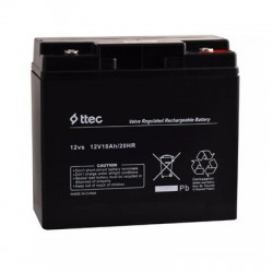 Ttec 12V 18Ah Base Bakımsız Kuru Akü - Elektrikli Bisiklet Aküsü
