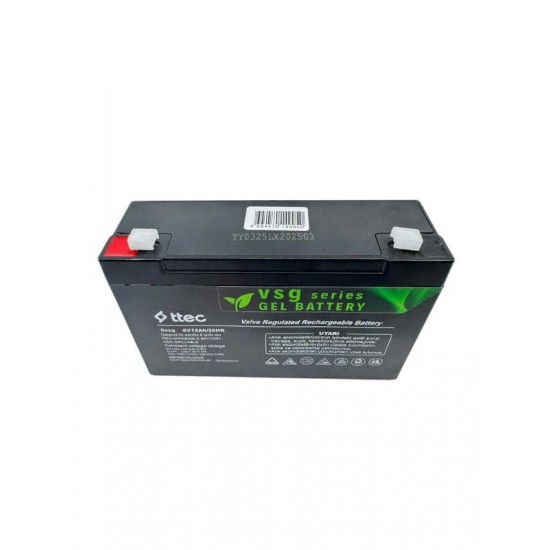 Ttec 6V 12A Jel Akü Bakım Gerektirmeyen Uzun Ömürlü Akü