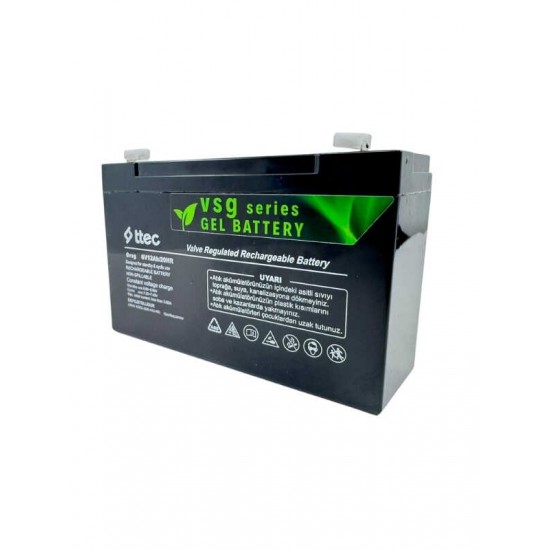 Ttec 6V 12A Jel Akü Bakım Gerektirmeyen Uzun Ömürlü Akü
