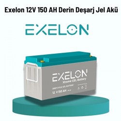Exelon 12 Volt 150 Amper Jel Akü Derin Döngü deep cycle