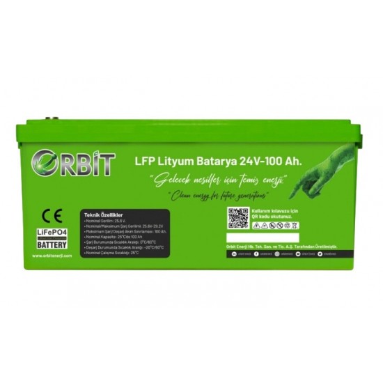 22054 Orbit 24V 100Ah Marine Lityum LiFePO4 Akü