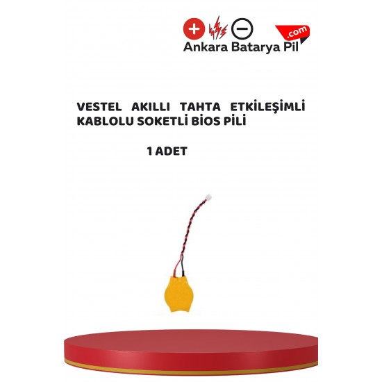 9300 Vestel Faz-1 ve 2 Akıllı Tahta Kablolu Soketli Bios Pili 1 Adet