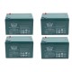 18175 Arora Casper Uyumlu Ortec 12V 14AH Motorsiklet Jel Akü 4'lü Set