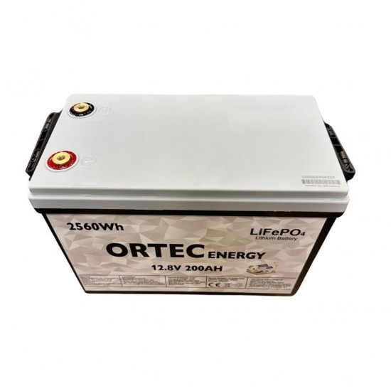 Ortec 12.8V 200AH LiFePO4 Lityum Akü 2560 Wh Yeni Nesil 2024 Üretim