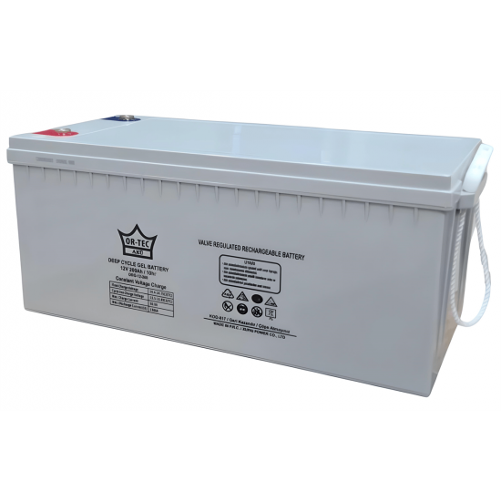 19026 Ortec 12V 200AH Jel Solar Sistem Aküsü 2024 Üretim