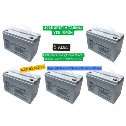 ttec 12V 100Ah Jel Akü 5 Adet