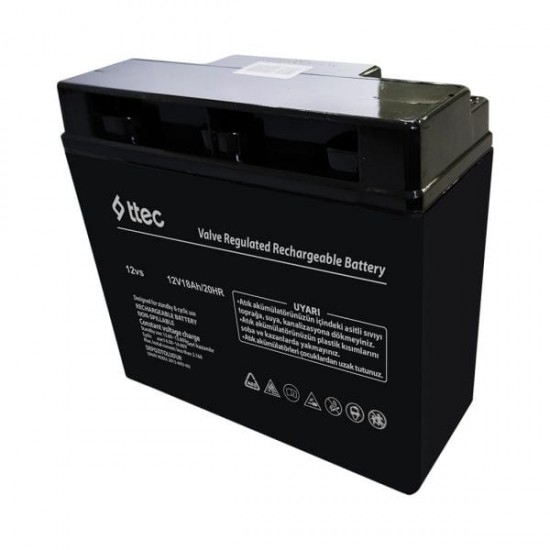 ttec 12V 18Ah Bakımsız Kuru Akü 5 Adet