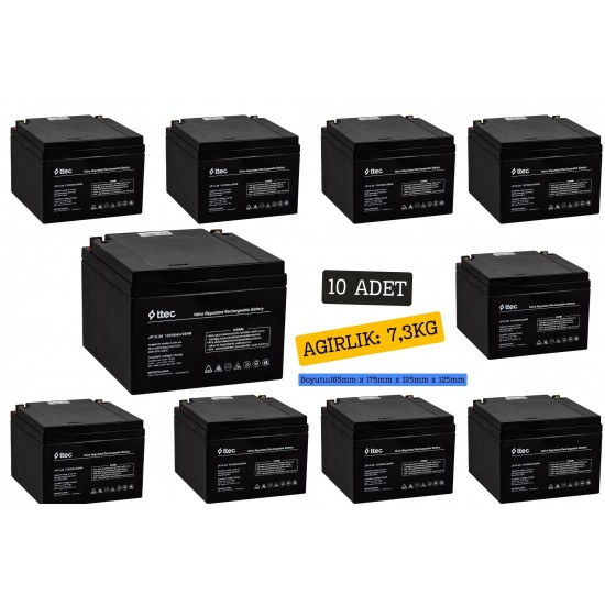 ttec 12V 26Ah BASE Bakımsız Kuru Akü