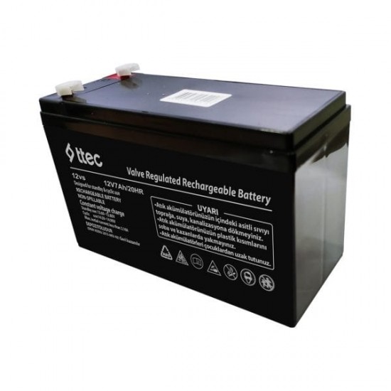 TTEC 12V 7A Base Bakımsız Kuru Akü