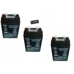 TTEC 4V 6Ah Bakımsız Kuru Akü 3 Adet