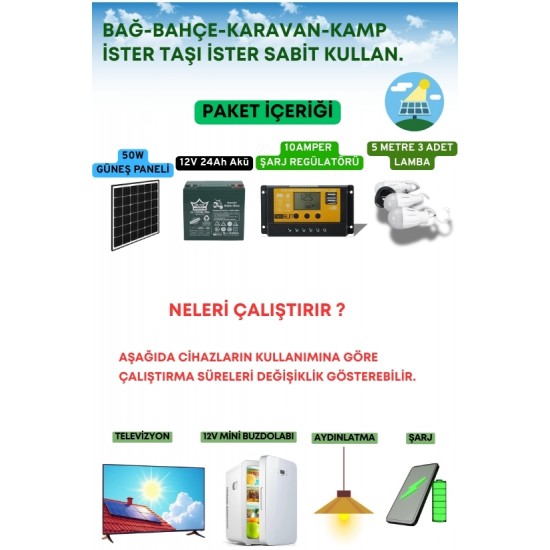 21626 TAŞINABİLİR GÜNEŞ ENERJİ PAKETİ