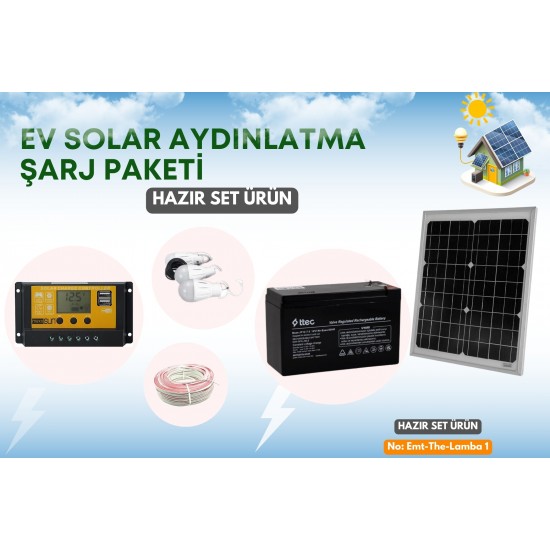21646 EKONOMİK AYDINLATMA GÜNEŞ PANEL SETİ