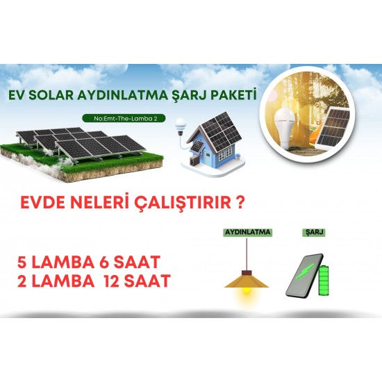 21616 Kamp ve bahçe ev solar aydınlatma şarj seti