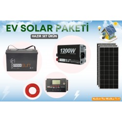 Güneş Enerji Paketi Yaz Kış Kullanım LiFePO4 Solar Paket