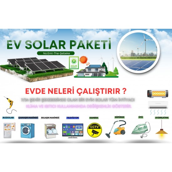 11KW TAM SİSTEM PROFESYONEL TÜM EV ENERJİSİNİ KARŞILAYAN GÜNEŞ ENERJİSİ PAKETİ