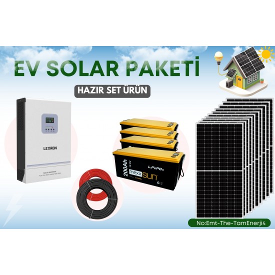10.2Kw Karavan Bağevi Hobi Bahçesi Konteyner Güneş Enerji Paketi