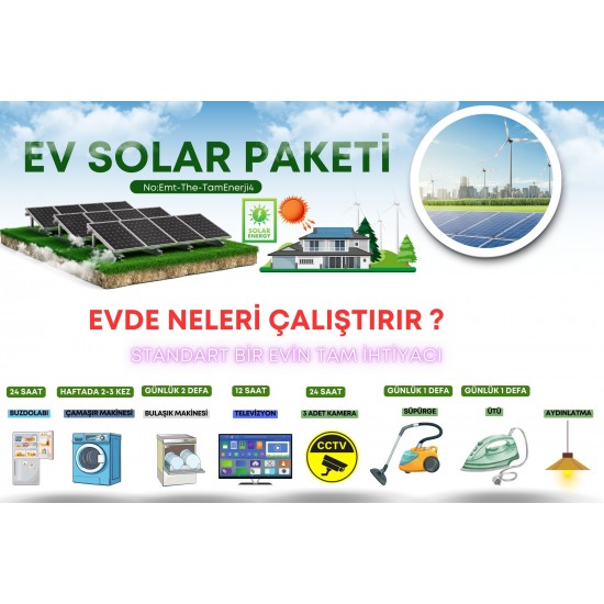 10.2Kw Karavan Bağevi Hobi Bahçesi Konteyner Güneş Enerji Paketi