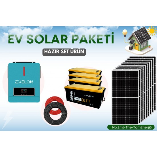 21632 10.2Kw Bağevi Hobi Bahçesi Karavan Güneş Enerji Setleri