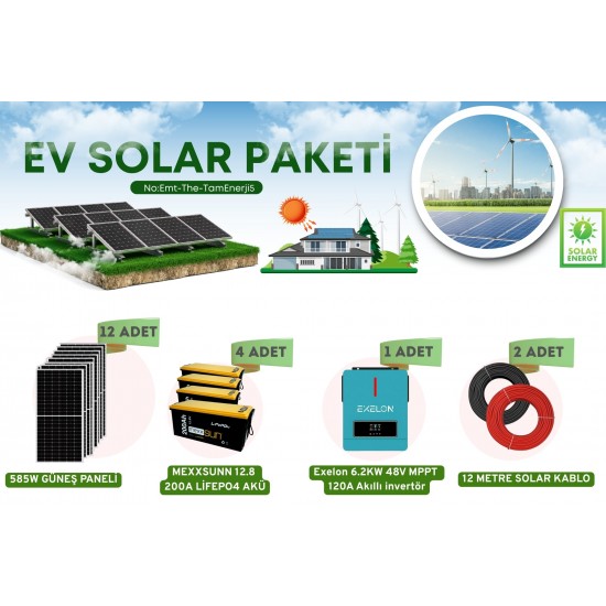 21632 10.2Kw Bağevi Hobi Bahçesi Karavan Güneş Enerji Setleri