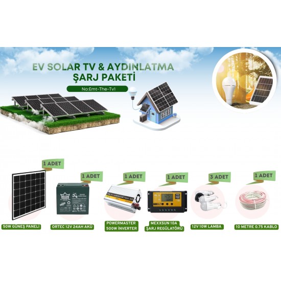 21623 EV SOLAR TV & AYDINLATMA ŞARJ PAKETİ TV1