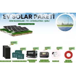 Bağ Evi, Konteyner Ev, Hobi Bahçesi, Çobanlar için Minibuzdolabı-TV-Lamba Güneş Enerji Seti