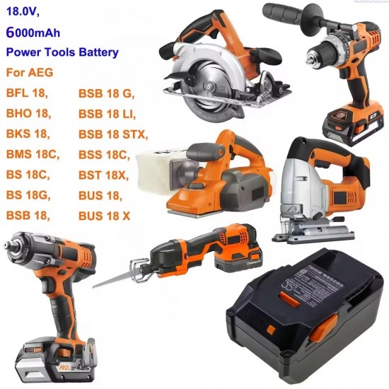 Aeg 18v 6Ah Muadil Batarya