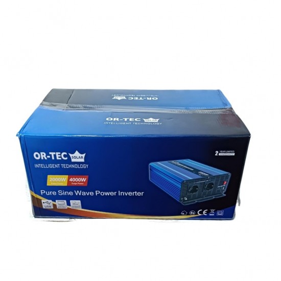 17428 Ortec Solar 12 Volt 2000 Watt Tam Sinüs İnverter