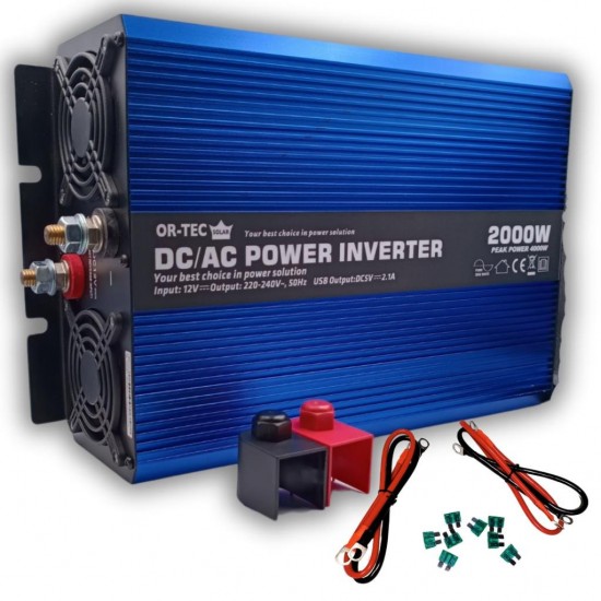 17428 Ortec Solar 12 Volt 2000 Watt Tam Sinüs İnverter