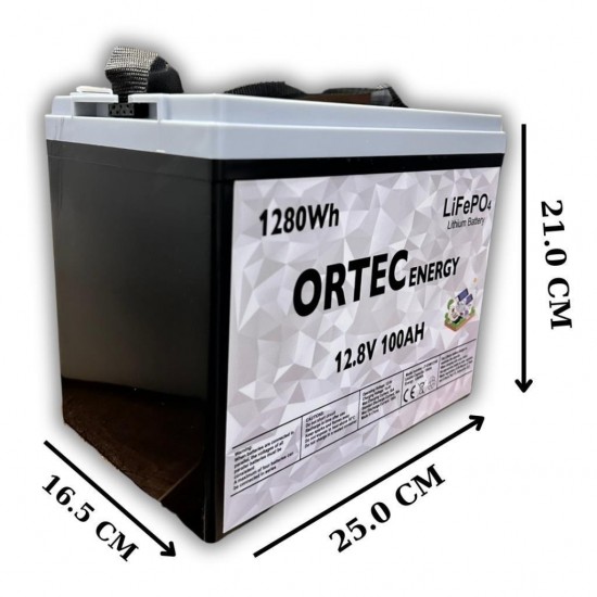 Ortec 12.8V 100AH LiFePO4 Lityum Akü Yeni Nesil Ortec 12.8V 100AH LiFePO4 Lityum Akü Yeni Nesil