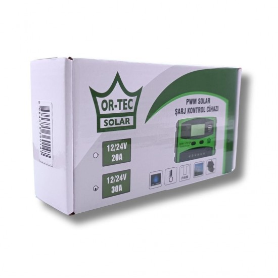 Ortec Solar 12/24V 30AH PWM Şarj Kontrol Cihazı